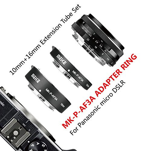Meike Auto Focus Macro Extension Tube Set for MFT Olympus Panasonic MK-P-AF3A