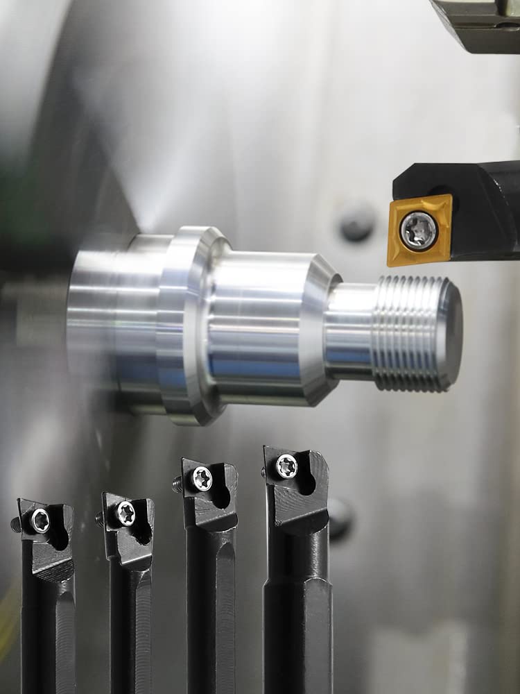 [Australia - AusPower] - Lathe Turning Tool Set Metal Boring Bar S06K/S07K/S08K/S10K-SCLCR06 Mini Cutting Tool with 10Pcs Carbide Inserts CCMT060204 and 4Pcs Wrenches(4PCS) 4pcs-sclcr06 