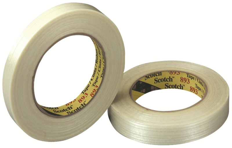 Scotch Filament Tape 893 Clear, 18 mm x 55 m, Conveniently Packaged (Pack of 4)
