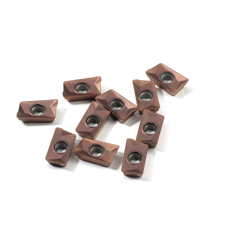 [Australia - AusPower] - Carbide Milling Inserts APKT11T308 TiN coated Lathe Carbide Inserts for Machining Aluminum and Face Milling Cutter Alloy Stainless Steel, 10 Pieces 