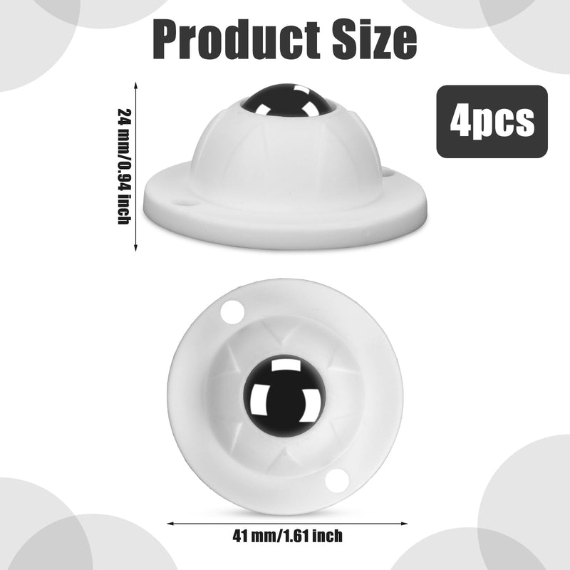 [Australia - AusPower] - 4pcs Mini Caster Wheels for Cricut Maker/Explore Air, Self Adhesive Roller Ball Transfer Bearings 360°Rotation Ball Casters Universal Sticky Pulley Wheels for Silhouette Cameo 4/ Portrait 3 