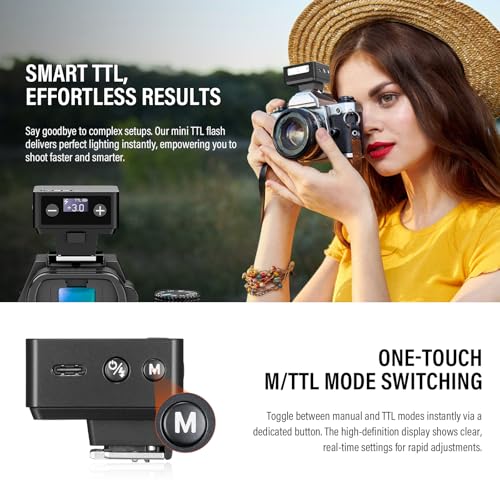 Godox iT20 S TTL Mini Flash - iT20S Camera Flash for Sony Upgraded IM20 BLACK IT20-S