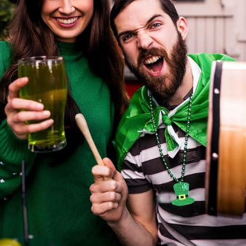 6 PCS St.Patrick's Day Accessories,Shamrock Necklace,St Patricks Day Accessories,St.Patrick's Day Costume Accessory,St. Patrick’s Day Costume Decoration,Irish Costume Decoration(green