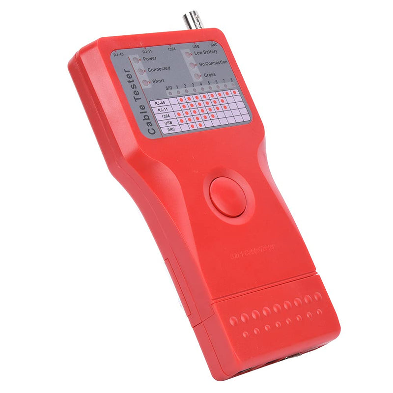 [Australia - AusPower] - 5 in 1 Multifunctional Network Cable Tester 1394 Line Tester BNC Meter with Remote Unit 