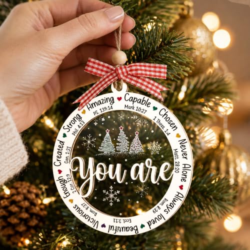 Christian Christmas Ornaments 2026, Christian Inspirational Gifts for Women God Says You Are