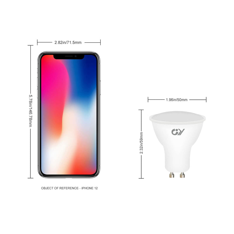 [Australia - AusPower] - GY GU10 LED Cool White Bulb, 8 W, 6500 K, 800 Lumens, Cool White Bulbs, Replaces 80 W Bulbs, 120° Beam Angle Reflector, Not Dimmable, Pack of 12 8w-6500k 12 Stück (1er Pack) 