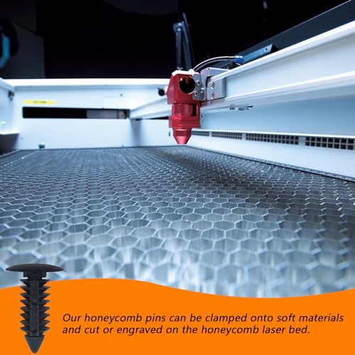 100Pcs Laser Engraver Accessories Honeycomb Pins Durable Plastic Bed Hold Down Pins Sturdy Honeycomb Grid Replaces Grid Working Honeycomb Laser Bed Accessories