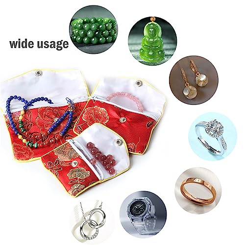 Baitaihem 30 Pack Jewelry Purse Pouch Gift Bags Chinese Silk Style Brocade Embroidered Bag,Multiple Colors(Small&Medium&Large) 1