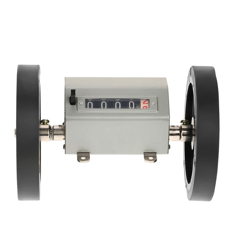[Australia - AusPower] - Measuring Counter Meter Rope Cable Length Counter Metal 1 Piece Roller Wheel 5 Digits 0 9999.9 Length Counter Max Speed 350 rpm Grey Reset 