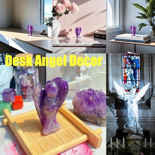 QINJIEJIE Amethyst Crystal Angel Crystals Healing Stones Guardian Angel