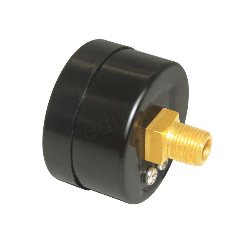 [Australia - AusPower] - Beduan Air Pressure Gauge for Air Compressor 1-1/2" Dial Center Back Mount, 1/8" NPT,0-160 Psi 160 Psi 