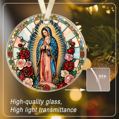 Our Lady of Guadalupe Christmas Ornament, Religious Holiday Tree Decor Our Lady