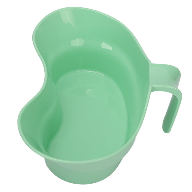 [Australia - AusPower] - 300ml Oral Care Basin Cup with Hanging Handle Design Inward Curved Vomit Bowl Tooth Brushing Tray for Elderly Bedridden 