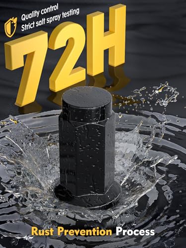 MIKKUPPA black M10x1.25 flat seat lug nuts, 16-pack with 14mm hex for ATV and UTV wheels