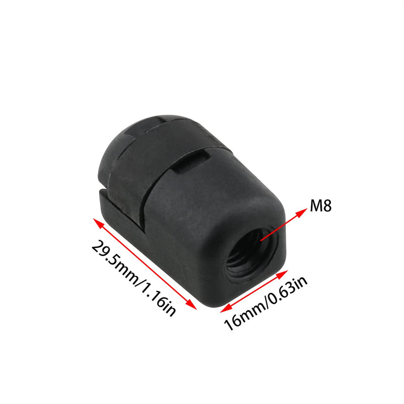 [Australia - AusPower] - 4PCS Black M8 Female Thread Gas Spring Connector Nylon Connector Gas Spring End Fitting Gas Spring Connector Generator Accessories 