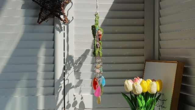 Rainbow Star Dream Catchers Crystal Dream Catcher for Adults Green-color