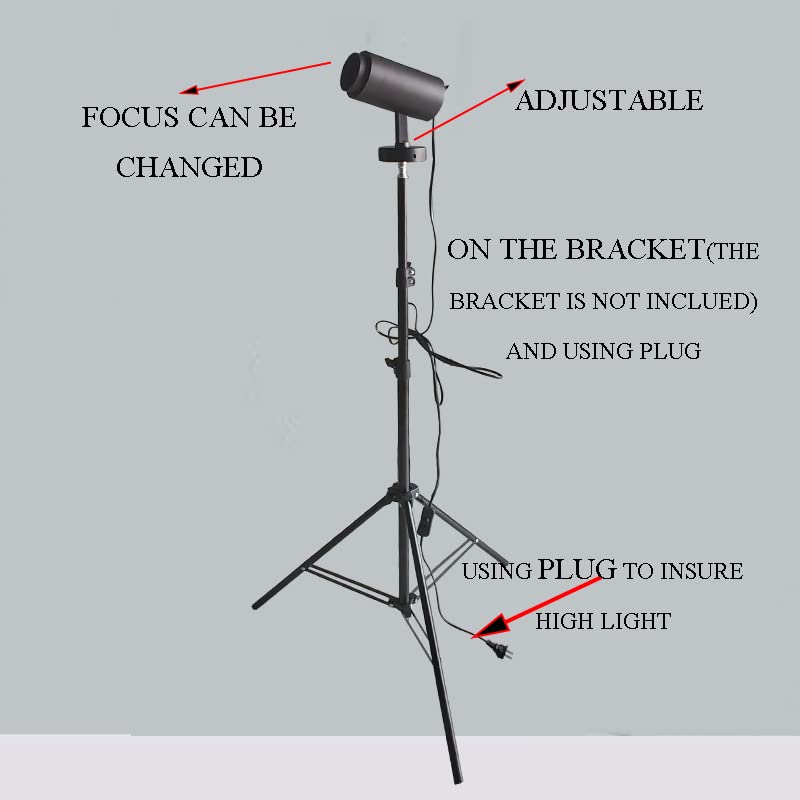 RGB Photography Lighting Spotlight LED Video Light Continuous Output Studio Lighting with Remote Adjustable Focus (Black)…