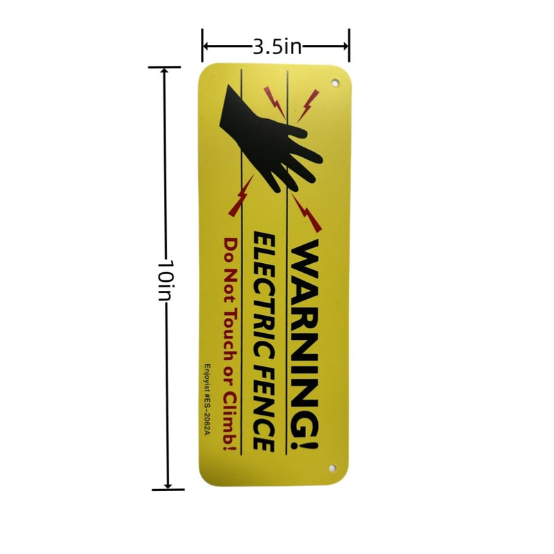 [Australia - AusPower] - 4-Pack Warning Electric Fence Safe Sign, 10"x 3.5" Plastic Sign 