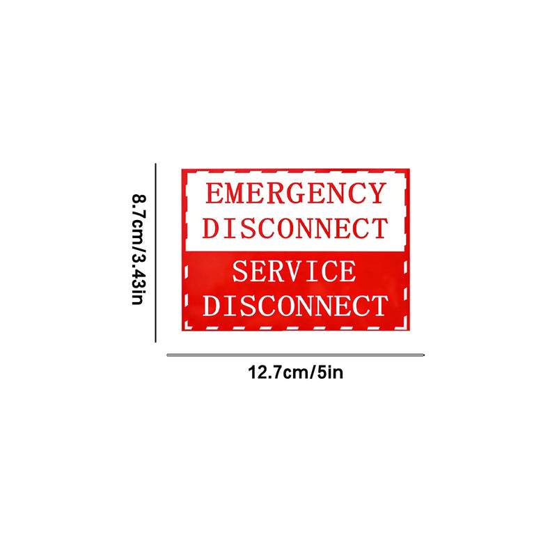 Emergency Disconnect Sticker - Magnetic Breaker Box Labels, Reusable PVC Electrical Panel Sign, NEC Compliant（Set of 6）