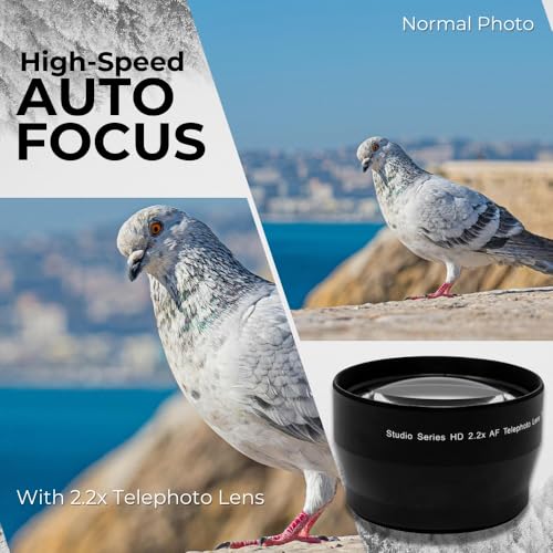 58mm Hi Definition Multi Coated Wide Angle & Telephoto Lenses for DSLR Canon EOS Rebel 70D 77D 80D 90D T8i T7 T7i T6i T6s T6 T5i T5 T4i T3i T100 SL1 SL2 SL3 & More