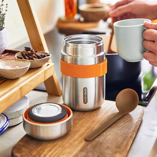 Black + Blum Food Flask, Stainless Steel, Orange, 400ml