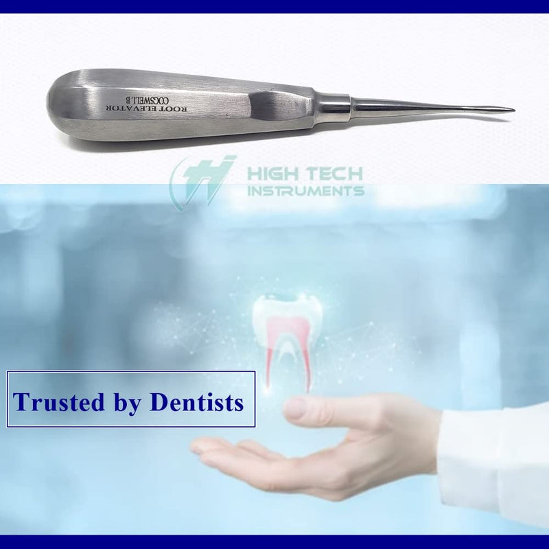 [Australia - AusPower] - Dental Elevator Cogswell B for Tooth Molar Root Extraction Made of Stainless Steel with Hollow Handle Surgical Implant Luxating Instruments 