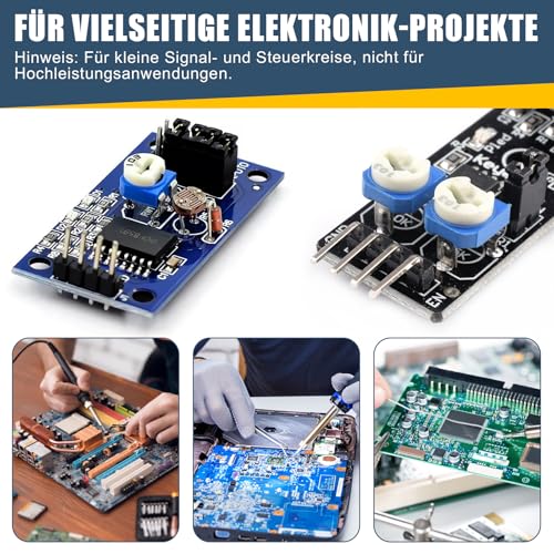 Trimmer Potentiometer Set 120 Pieces Adjustable Resistors Set 24 Values 100 Ω to 2 MΩ, Variable Resistance Assortment for PCB, Electronics and DIY