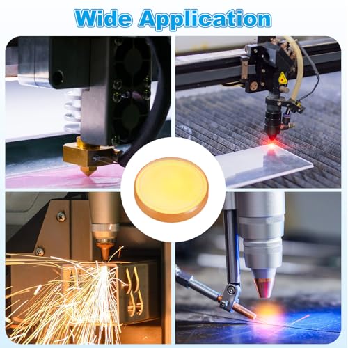 sourcing map CO2 Laser Lens 12mm FL50.8mm Focus Focal Lens Laser Mirror for 0-200W CO2 Laser Engraving Cutting Machine Engraver Cutter 12 x 50.8mm