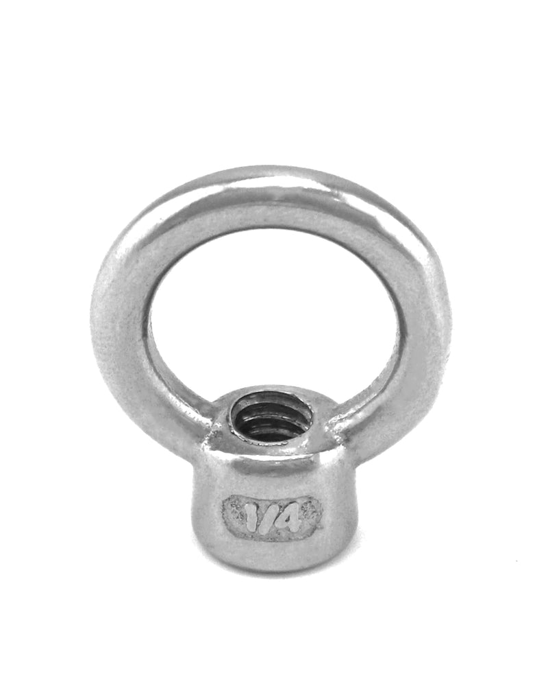 [Australia - AusPower] - QWORK Lifting Eye Nut, 4 Pack, 1/4" UNC Marine Grade Stainless Steel 316 1/4" 