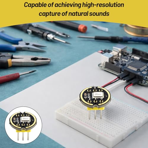 INMP441 MEMS Microphone Module Set of 5, High Precision Omnidirectional Recording, Low Energy Consumption for ESP32 Projects, Versatile Pack of 5 for Developers