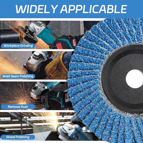 Pack of 10 Serrated Discs, Diameter 76 mm, Grinding Disc Grit 40, Sanding Discs for Angle Grinders, Lamellar Discs, Abrasive Mop Disc, Grinding Disc for Metal, Wood 40 grit 10.0