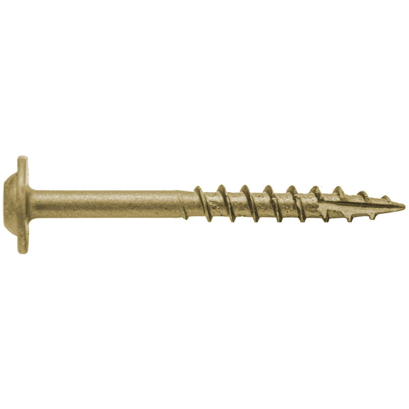 #8 x 1-1/4" Bronze Star Exterior Coated Modified Truss Head Cabinet Wood Screw Torx/Star Drive Head (1 POUND - ~183 Screws) - Multipurpose Exterior Coated Torx/Star Drive Wood Screws #8 x 1-1/4"- 1 lb ~183 Screws