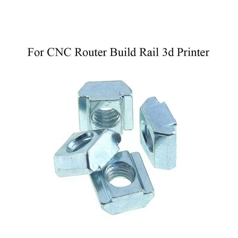 [Australia - AusPower] - T Nuts Tee Sliding Slot Nuts 20 Series M5 Threaded Slide in Pre-Assembly for 20x20 Aluminum Extrusions Frame with Profile 2020 Sereis 6mm Slot for CNC Router Build Rail 3D Printer 60pcs 20Series M5-60Pack 