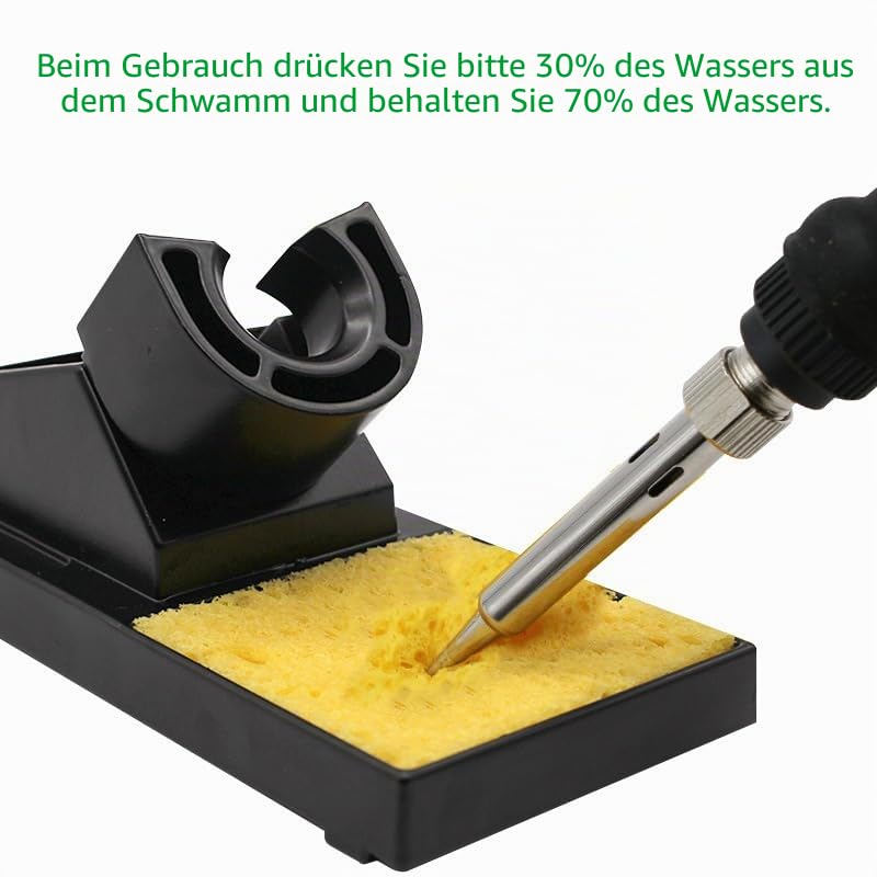Soldering Tip Cleaning Sponge Pack of 20 Soldering Sponges Iron Tip Sponge Welding Tin Removal Soldering Tip Cleaner Soldering Welding Cleaning for Workbenches and Workshops, 61 x 61 x 2.7 mm 61x61x2.7 mm/20 pieces