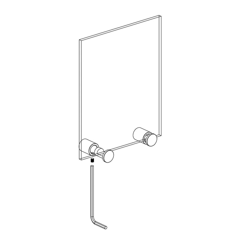 [Australia - AusPower] - Side Clamp Standoffs 3/4" x 1" Solid Aluminum, Edge Grip Sign Standoffs for Glass, Burglarproof Sign Standoff, Standoffs Hardware, for Acrylic, Glass, PVC, Glass Panel with 2 pcs Spacers Silver 4 PC 