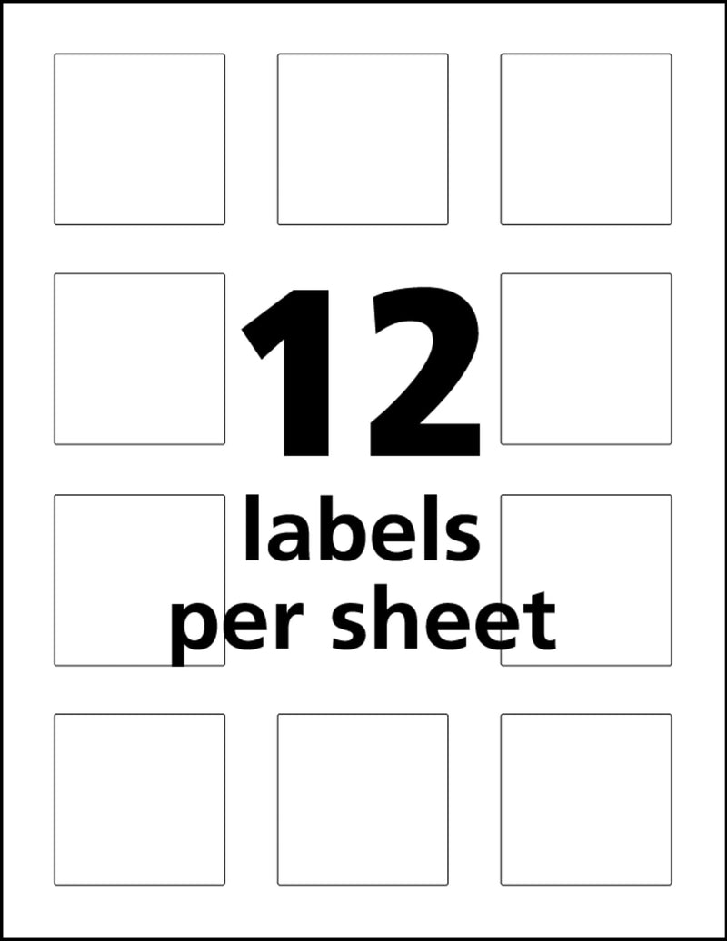 Avery UltraDuty GHS Chemical Labels for Pigment Inket Printers, Waterproof, UV Resistant, 2x2, 600Pk (60526)