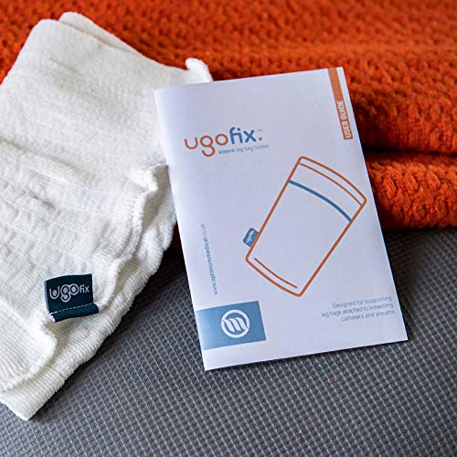 Ugo Fix Sleeve – Catheter Leg Bag Holder/Catheter Bag Cover, Strong and Durable Fibre Blends with External Seams, Washable and Reusable with Free Laundry Bag (Pack of 4) (Extra Long) XL