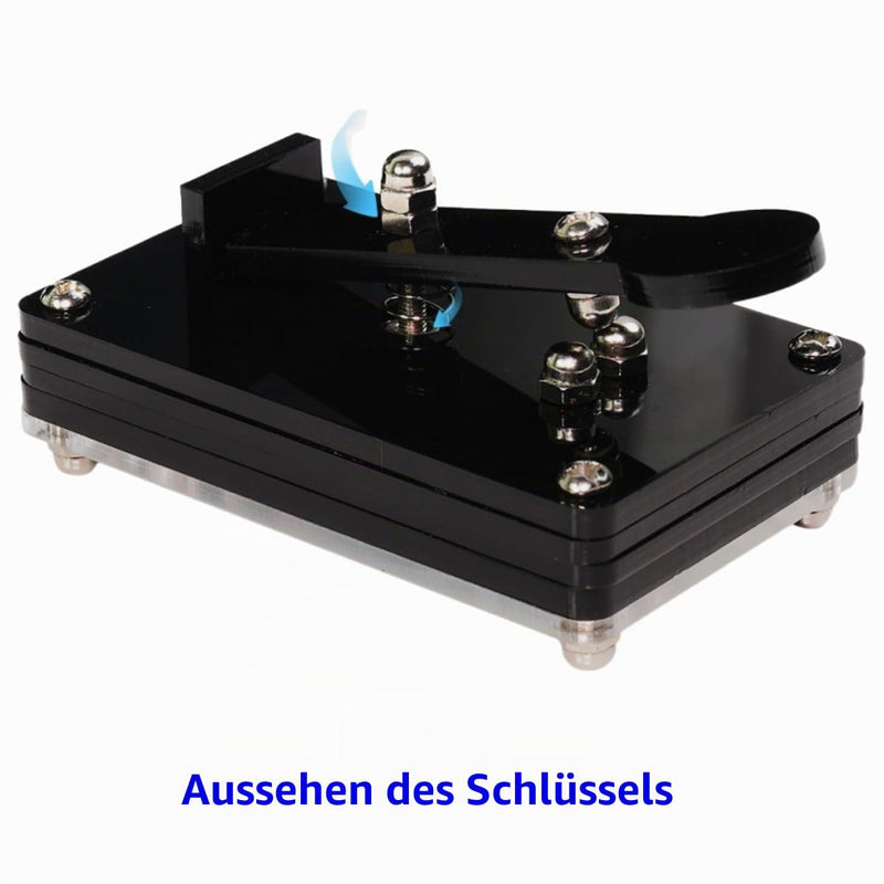 DIY Morse Code Trainer Kit, Telegraph Button Solder Kit, Amateur Radio CW Button Kit Electronics with Components, Circuit Board, Morse Code Transmitter Solder Kit for Adults, Children (Assembled) Morsecode Sender Löt