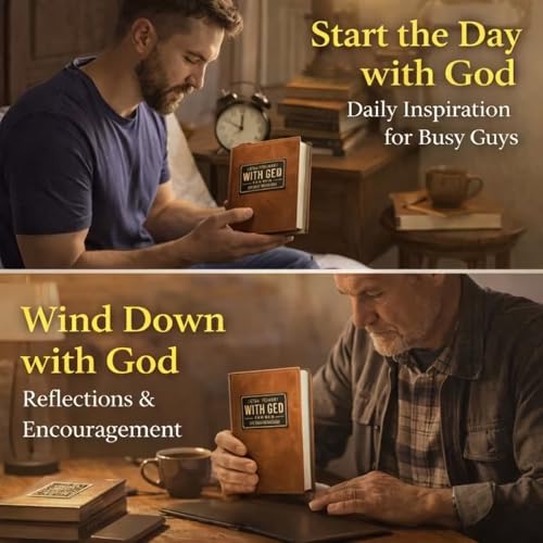 lajotiz One Minute With God: 365 Days Daily Prayer Book For Men | Daily Devotional and Prayer Journal Note Book Brown Faux Leather