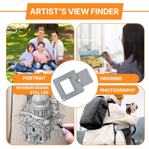 2 Pcs View Finder, Viewfinder for Artists, Sliding Viewfinder with Color Separation, Perfect for Painting Sketching Photography and Compositional Creation Ideal Choice for Artists and Photographers 2 PCS