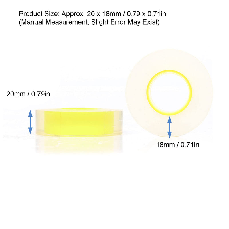 Brrnoo 20mm Watch Protective Film Tape, Anti Static, Transparent PVC, Prevent Scratches, Easy Removal, Yellow, 20 x 18mm