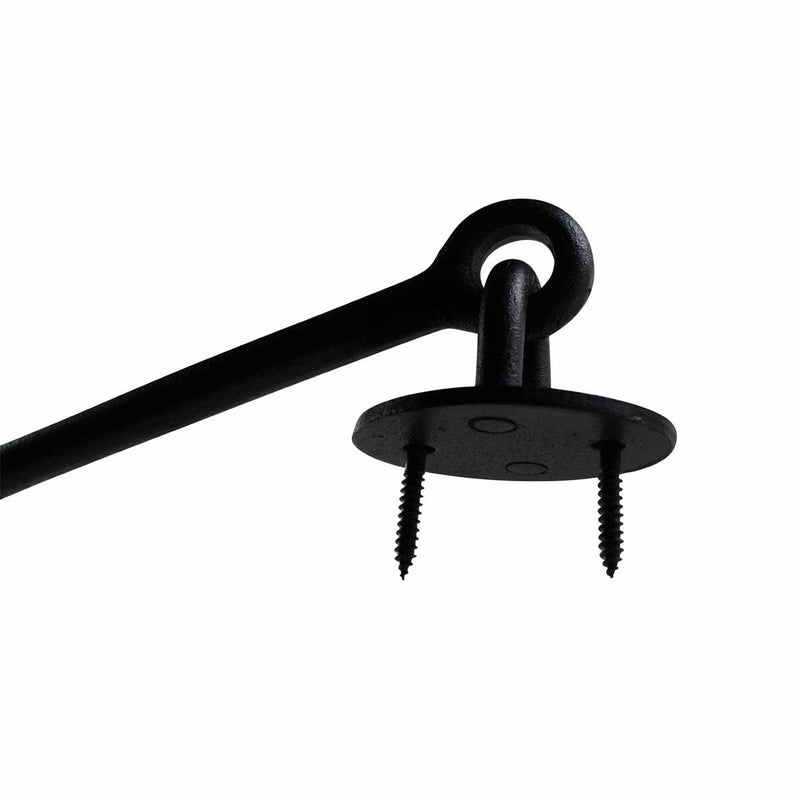 Renovators Supply Manufacturing 11 in. Black Wrought Iron Door Lock Latch/Gate Latch with Mounting Hardware 11-inch