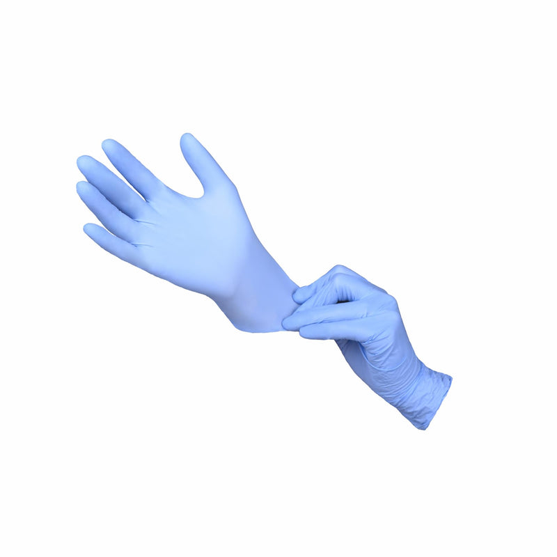 DIAMANTE Nitrile Disposable Examination Gloves, Powder-Free, 100 Pieces, Medical Device (MD), CE 2777, CAT III, Food-Safe (100, Blue, XL)