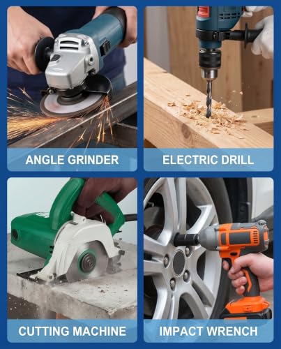 Pack of 12 Carbon Brushes 5 x 8 x 15 mm for Angle Grinders - Durable and Low Wear - Stabilises Motor Torque and Prevents Power Loss at Continuous Load