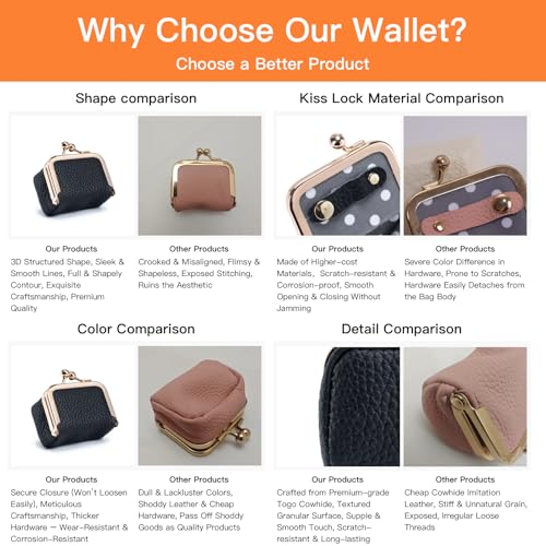 Wasugayi Travel Jewelry Box, Premium Togo Cowhide Leather Mini Rose Gold Kiss-Lock Jewelry Organizer, Portable Small Jewelry Storage for Women Travel Business Trip (Leopard Print, L) Leopard Print