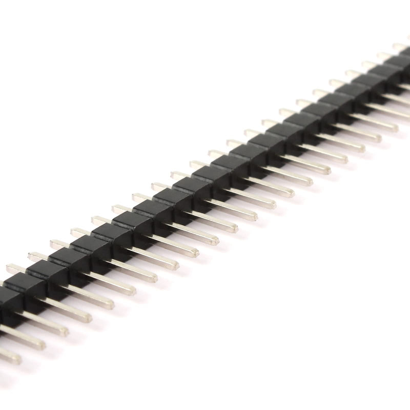 Pin Headers Breakaway Circuit Board Single Row Pin Header Right Angle Male 40 Pin 2.54 mm Straight Pin Header for Technology Arduino Prototype Shield, Raspberry Pin DIY Pack of 60
