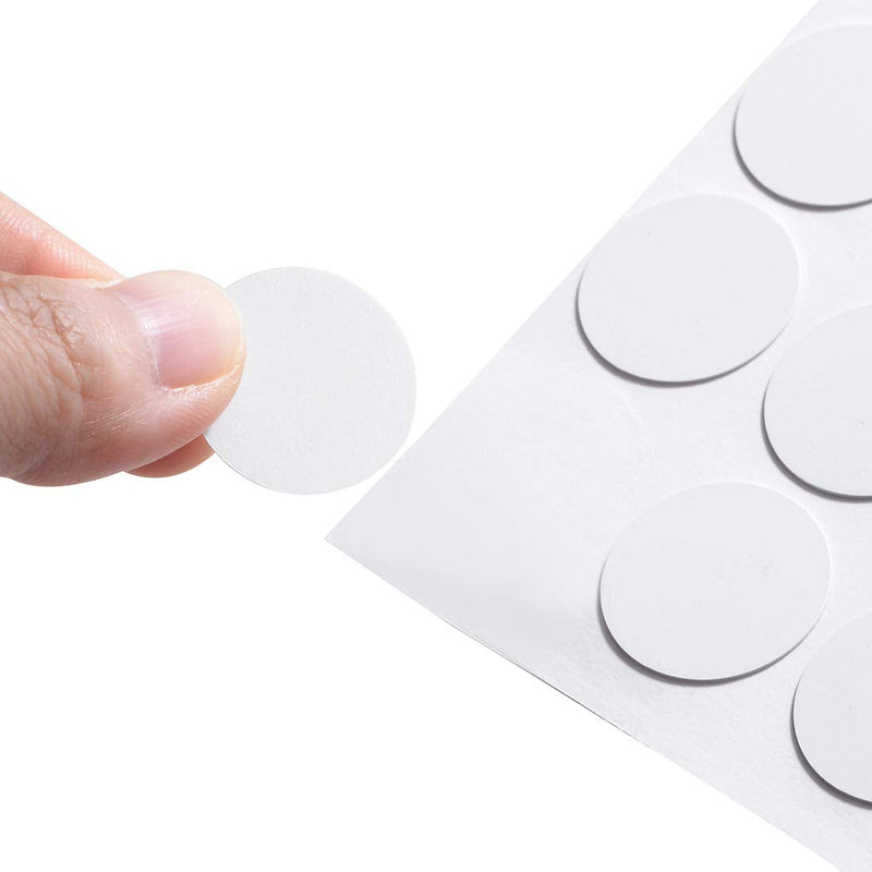 [Australia - AusPower] - uxcell 1 Sheet/54Pcs Screw Hole Cover Stickers, 21mm Dia PVC Self Adhesive Covers Caps Dustproof for Wood Furniture Cabinet Shelf Wardrobe, White 