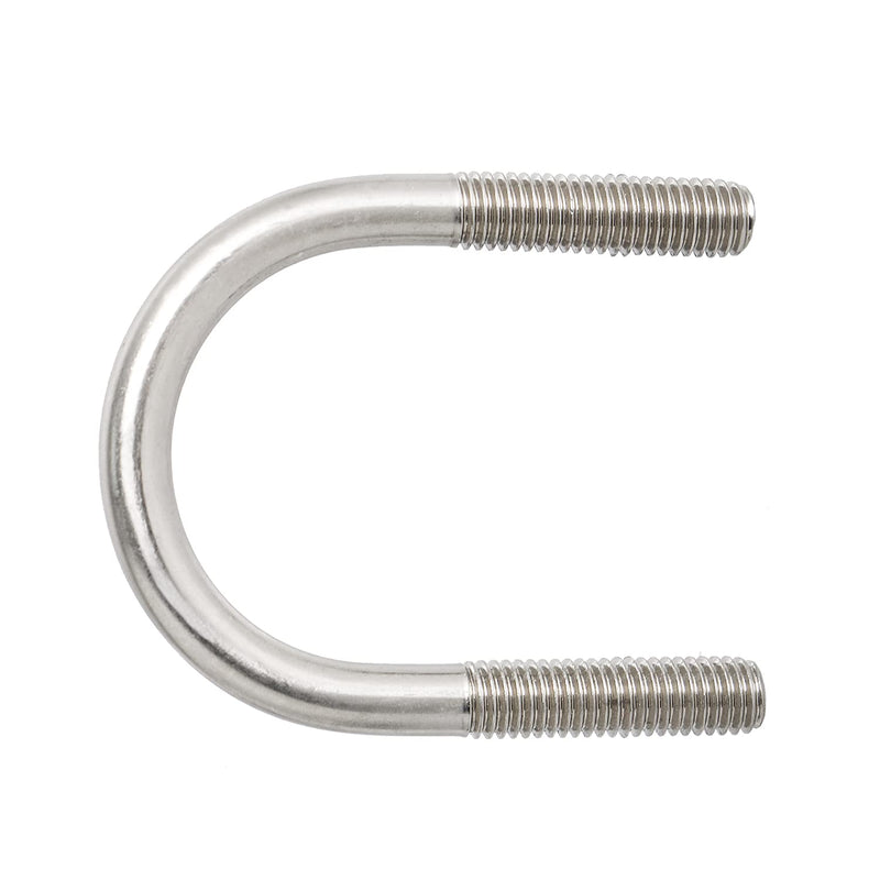 [Australia - AusPower] - Round U-Bolts 1.5inch(38mm) Inner Width M8 Thread 304 Stainless Steel Silver with Plates Nuts Flat Washers for CarRVTrailer Bumper, 4Pcs, M8x38mm 