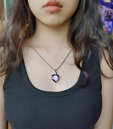 YOUFENG Urn Necklaces for Ashes Always in My Heart Heart Cremation Jewelry Memorial Pendant Birthstone Necklace June URN