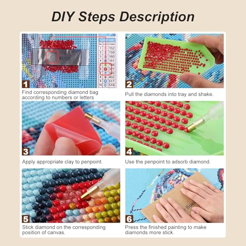 Domnpes Cowboy Diamond Art, Diamond Painting Kit for Adults